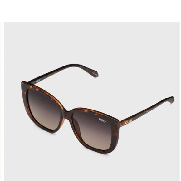 NEW! Quay rare 146 Ever After tortoise peach fade polarized sunglasses main image 4